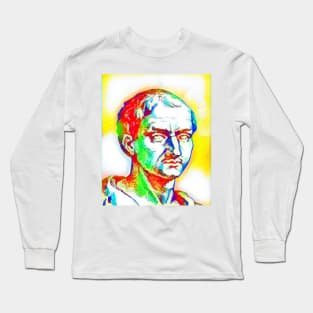 Anicius Manlius Severinus Boethius Colourful Portrait | Boethius Artwork 11 Long Sleeve T-Shirt